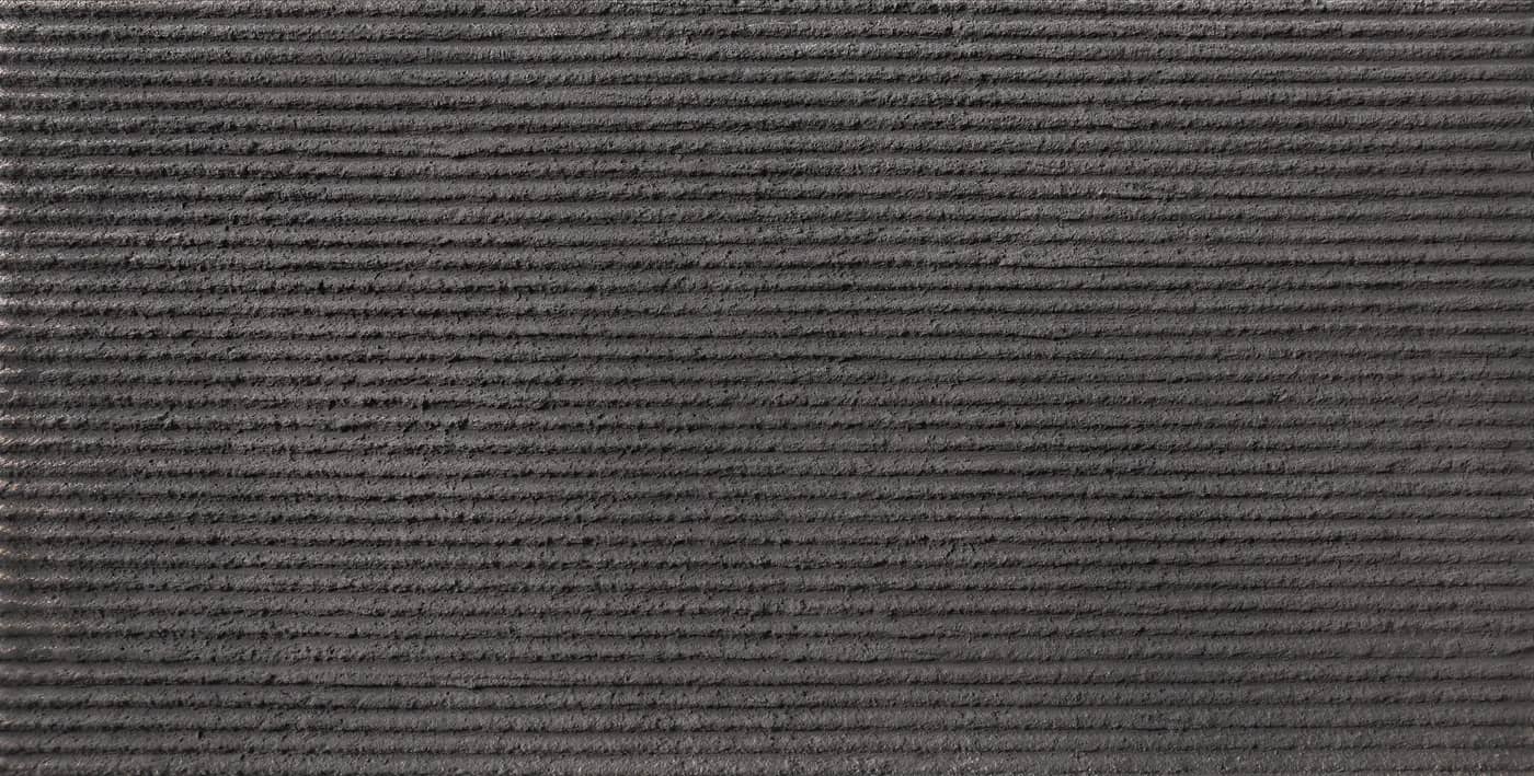 Гибкая керамика, Полукруглый рифленый камень / Round Line Stone, Dark Grey 043, сплошной цвет