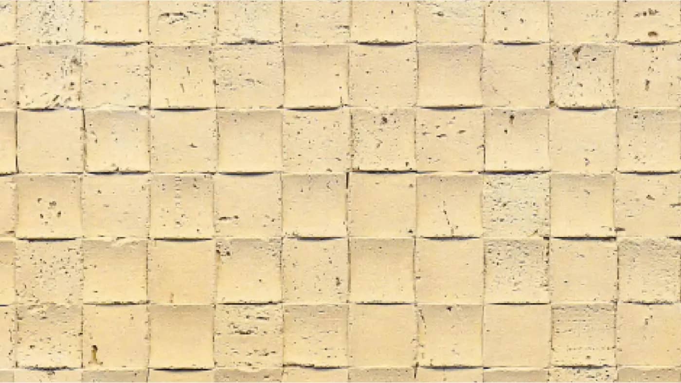 Гибкая керамика, Мозайка Травертин / Travertine Mosaic, Cloud fog yellow, 3D цвет