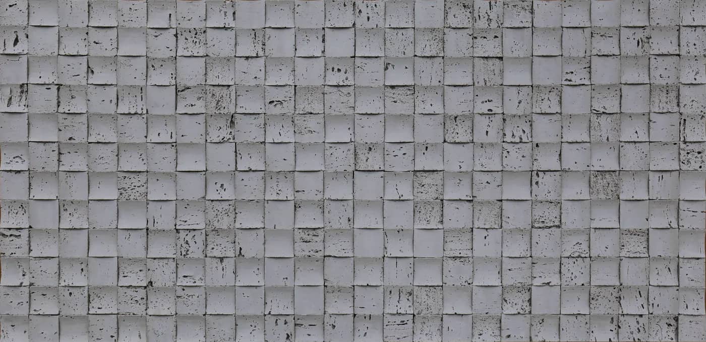 Гибкая керамика, Мозайка Травертин / Travertine Mosaic, Gray 0622, сплошной цвет