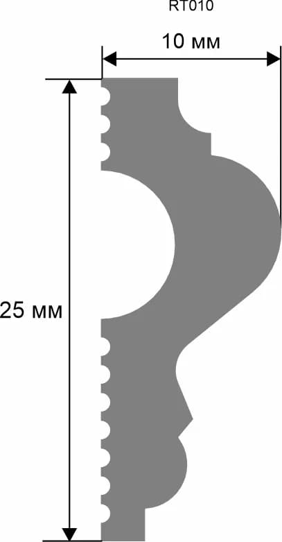 Молдинг. 2000×25×10 мм RT010, миниатюра 2