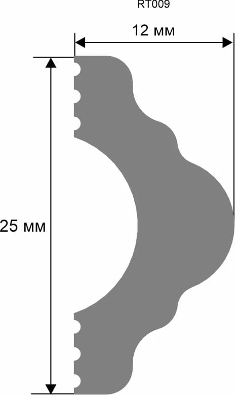 Молдинг. 2000×25×12 мм RT009, миниатюра 2