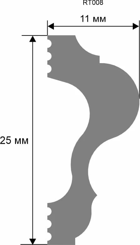 Молдинг. 2000×25×11 мм RT008, миниатюра 2