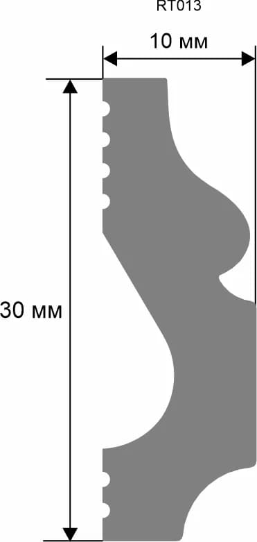 Молдинг. 2000×30×10 мм RT013, миниатюра 2