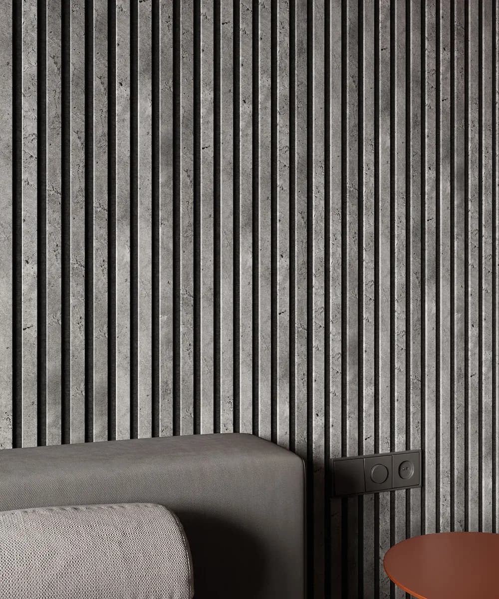 Акустическая  панель FLEX Бетон 1200×600 мм рейка 25х6 мм, миниатюра 8