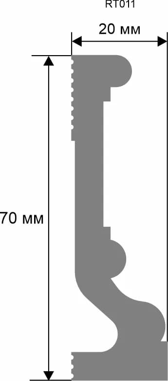 Молдинг. 2000×70×20 мм RT011, миниатюра 2