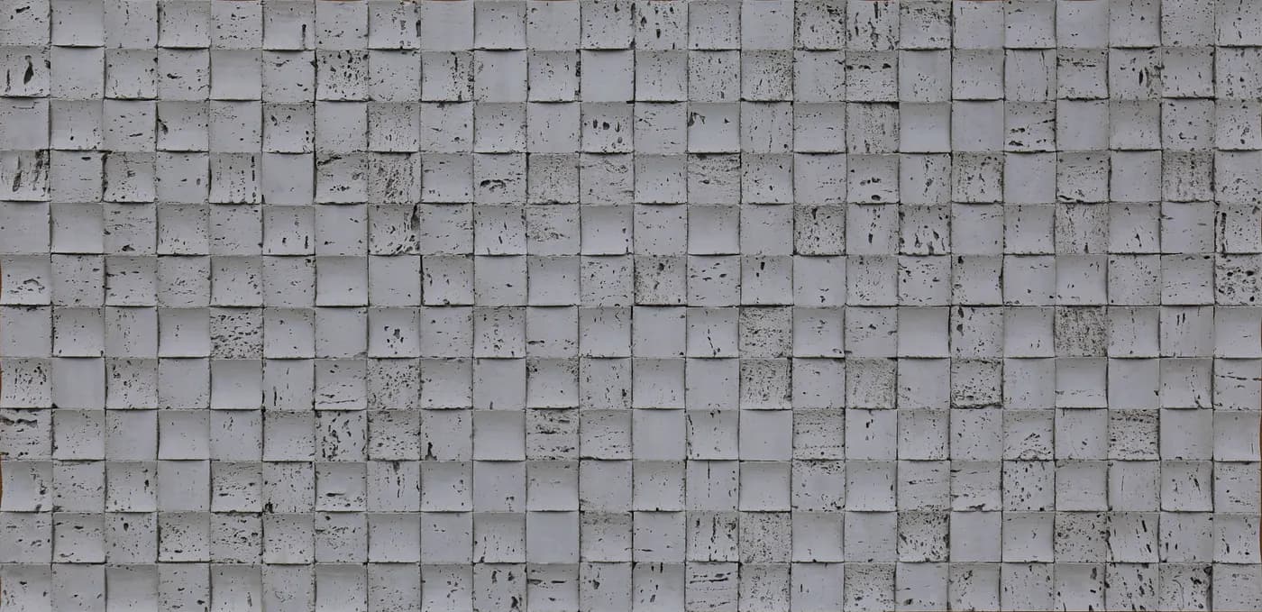 Гибкая керамика, Мозайка Травертин / Travertine Mosaic, Gray 0622, сплошной цвет, фото 1