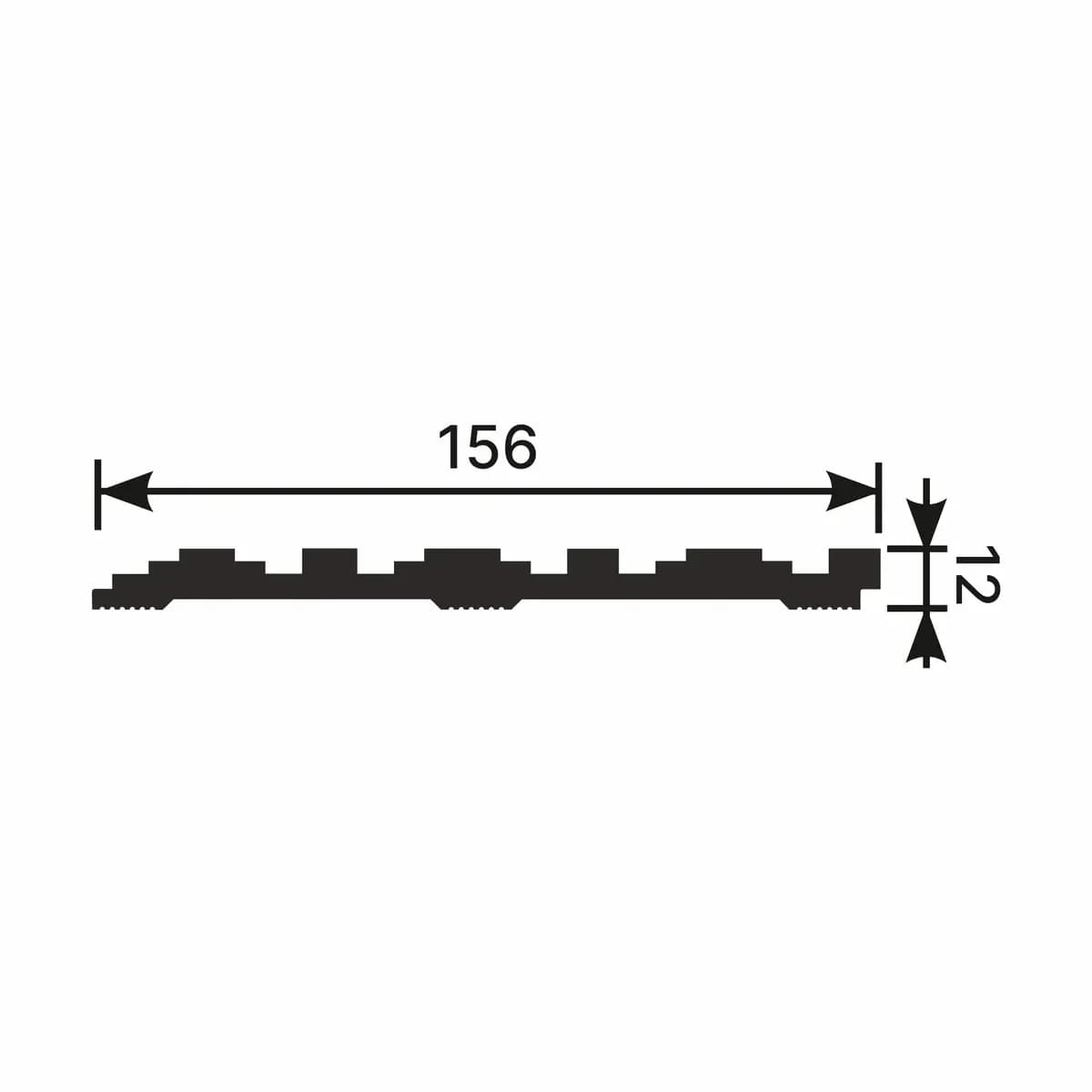 Панель RP006, 156х12, 2800мм, Экополимер/10, миниатюра 3
