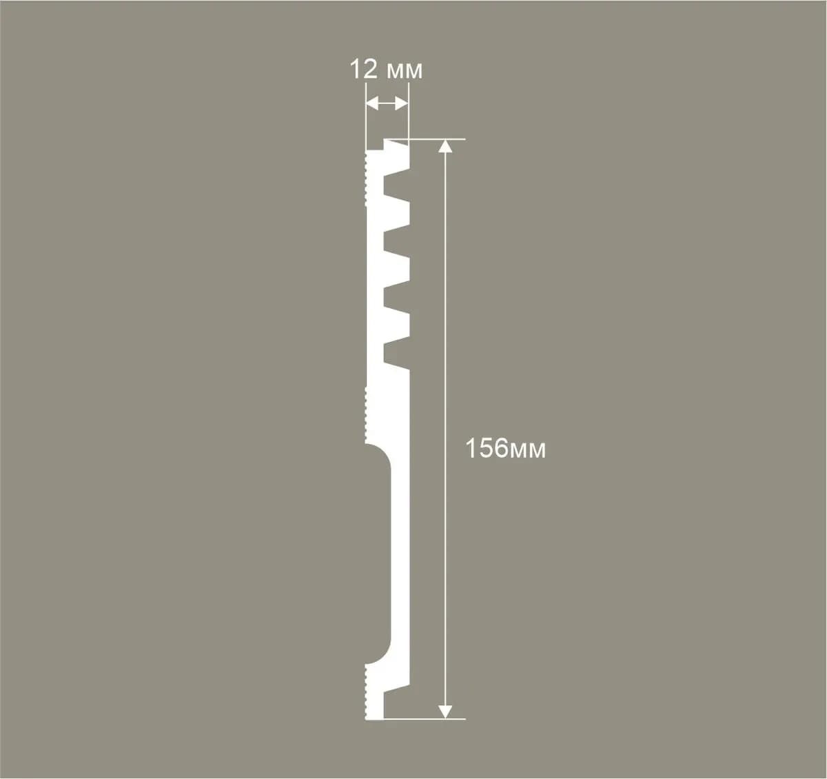 Панель RP019, 156х12, 2800мм, Экополимер/10, миниатюра 3
