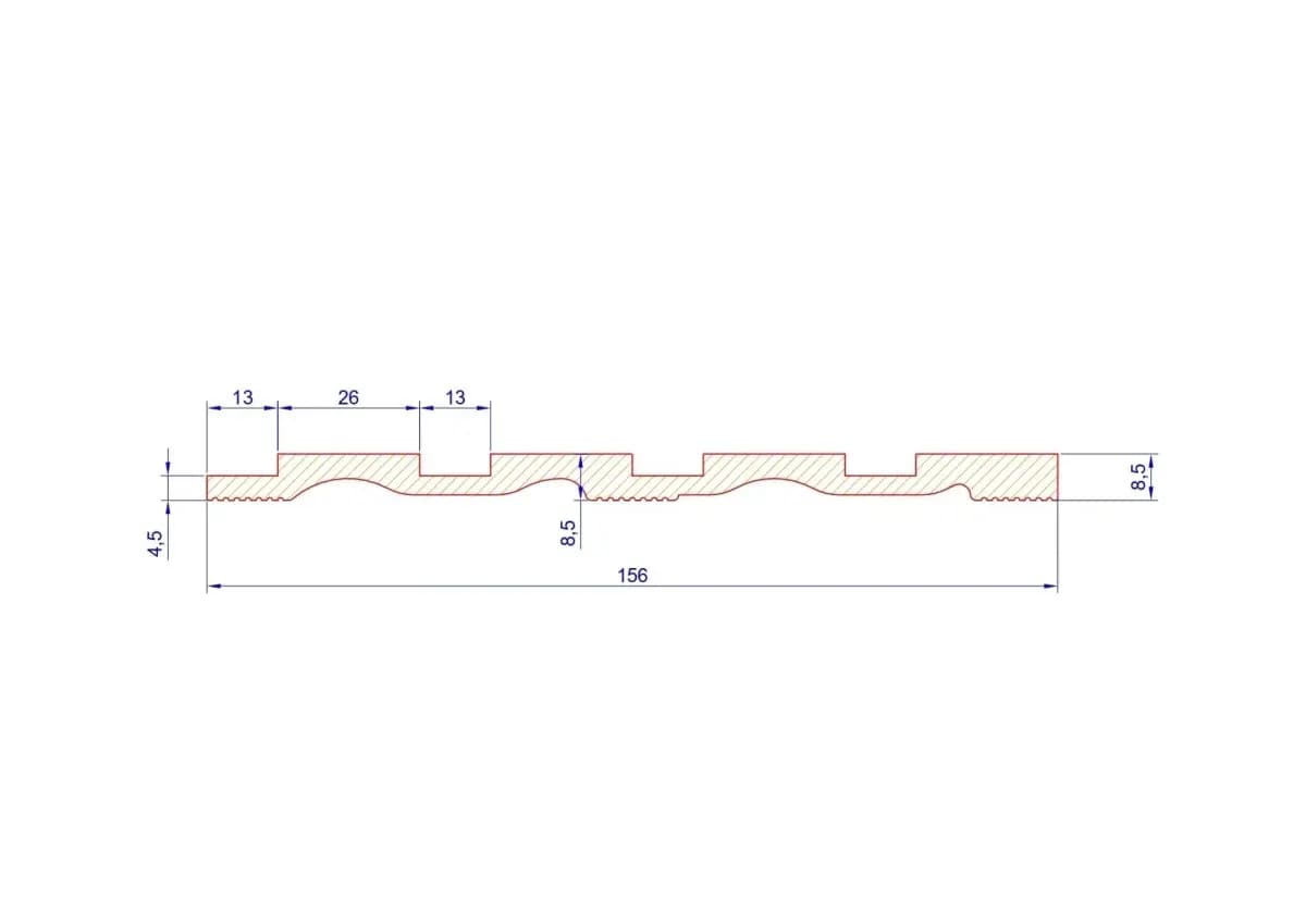 Панель RP001, 156х8, 2800мм, Экополимер/13, миниатюра 3