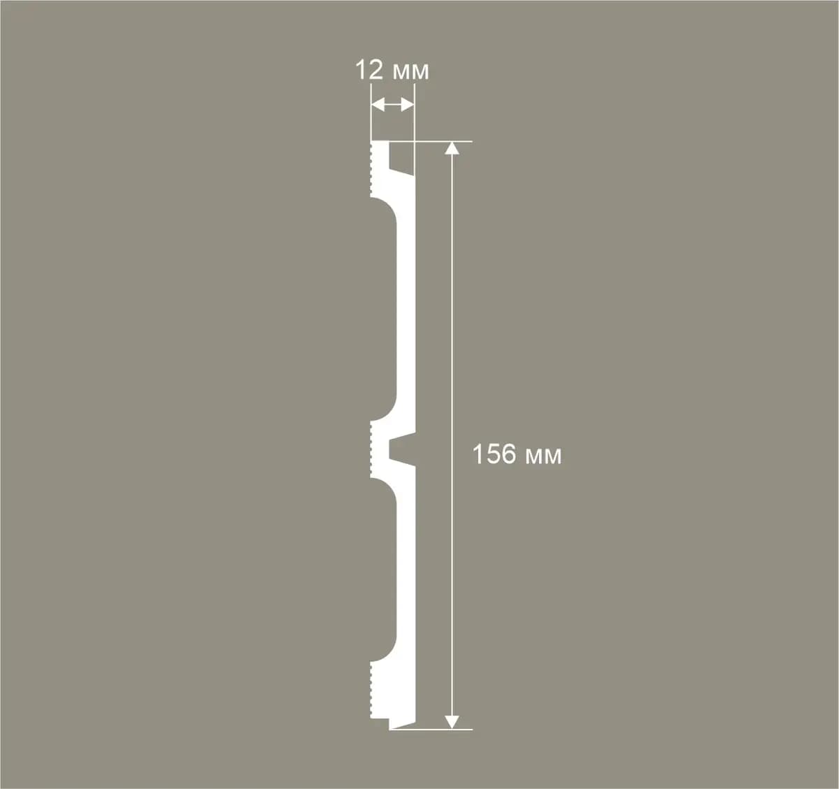 Панель RP015, 156х12, 2800мм, Экополимер/9, миниатюра 4