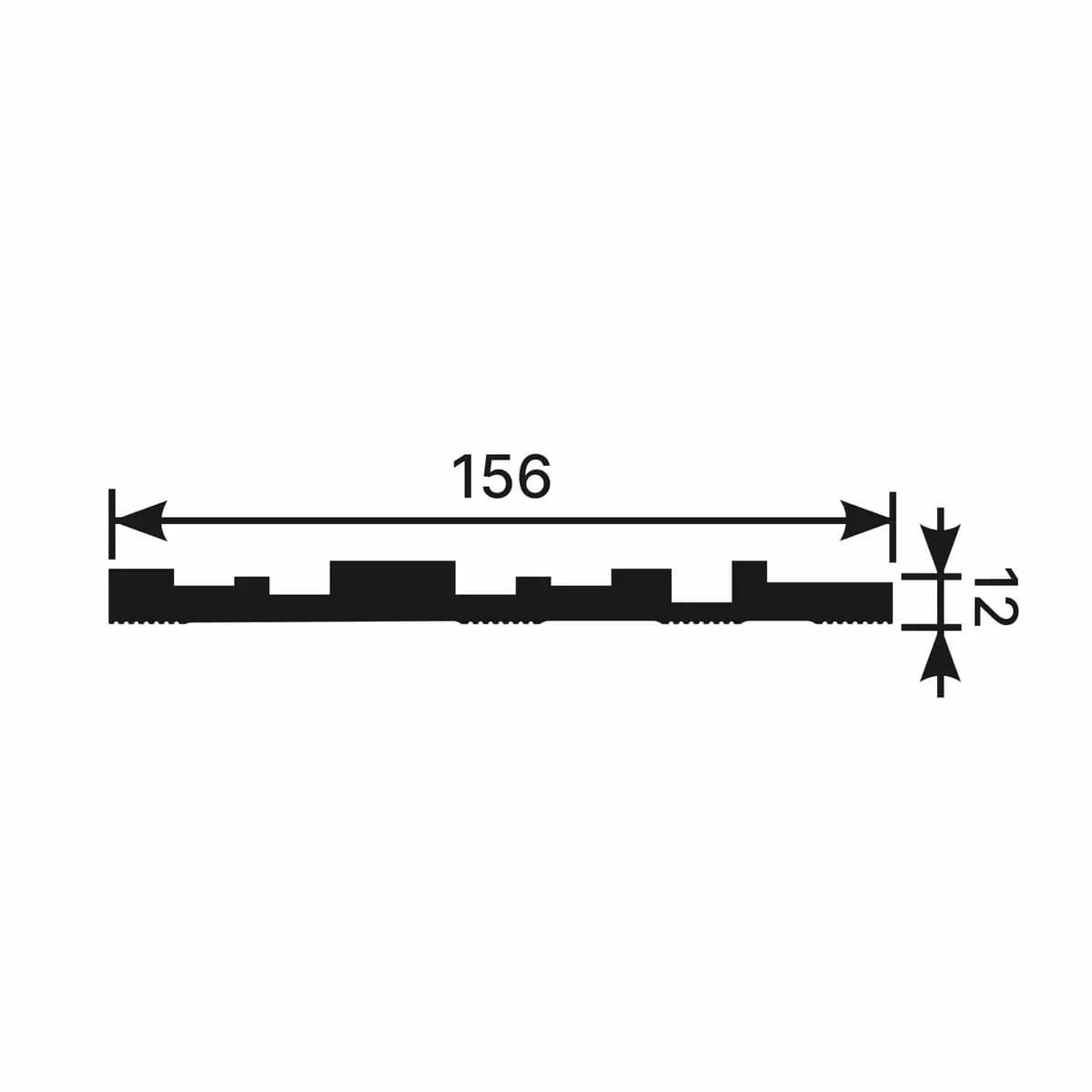 Панель RP002, 156х12, 2800мм, Экополимер/10, миниатюра 2