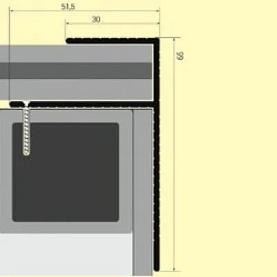 Алюминиевый F-профиль, 65х30 мм, миниатюра 2